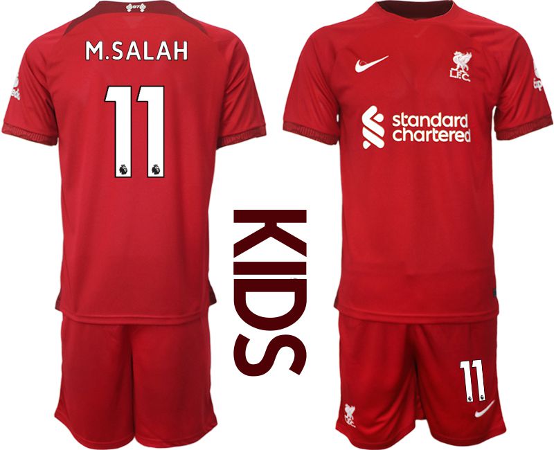 Youth 2022-2023 Club Liverpool home red #11 Soccer Jersey